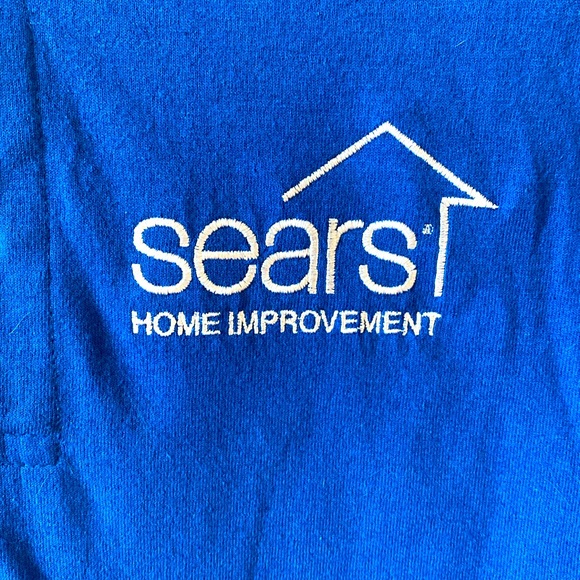 Mens Sears Home Improvement New Logo Blue Collared Polo Shirt - Size Small - Picture 3 of 4